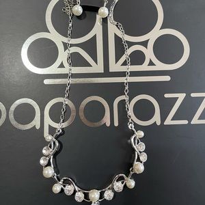 Pearl necklace and earrings